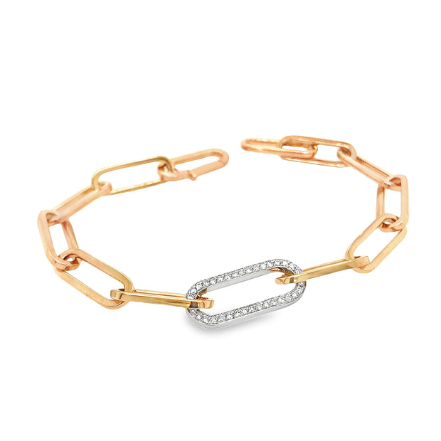 "Armonia" 18K Rose Gold Diamond LInk Bracelet