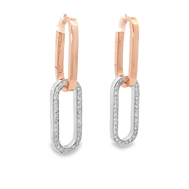 "Armonia" 18K Rose Gold Diamond Earrings