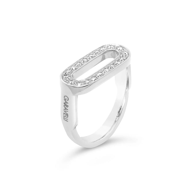 18K "Staffe" Diamond Ring .31ctw