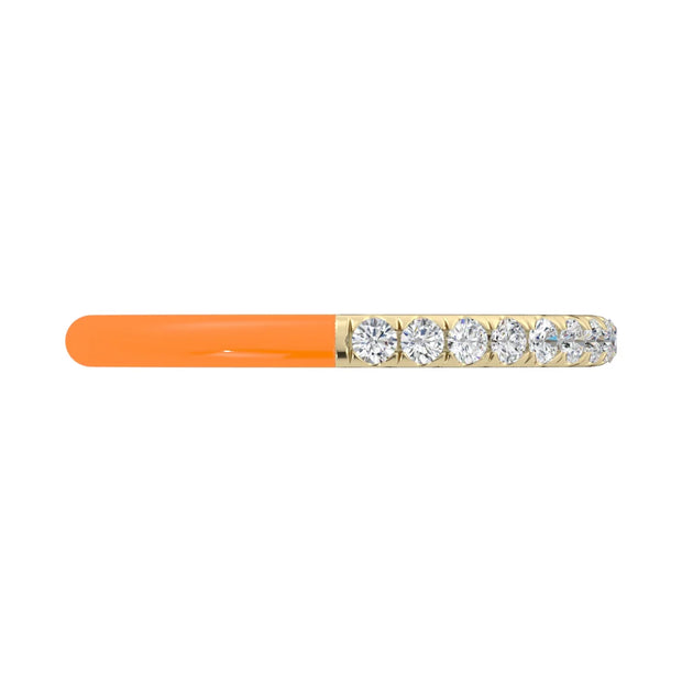 The "Dreamer Ring" 14K Yellow Gold Enamel And Diamonds .24ctw.
