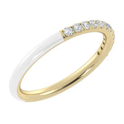 The "Dreamer Ring" 14K Yellow Gold Enamel And Diamonds .24ctw.