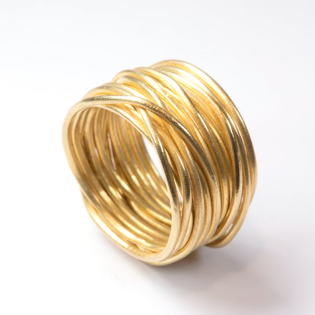 18K Yellow Gold Wire Wrap Ring