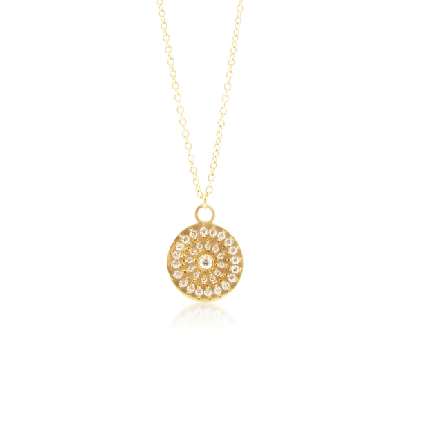 18K Yellow Gold Diamond Star Pendant