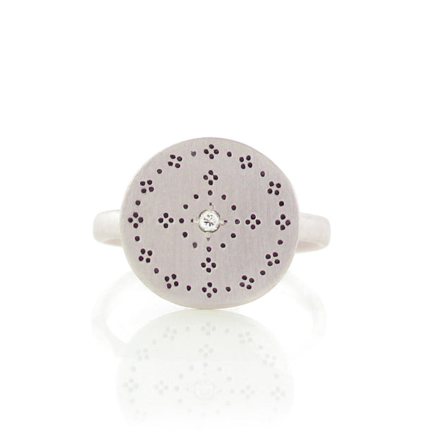 Sterling Silver Diamond "Nostalgia" Ring