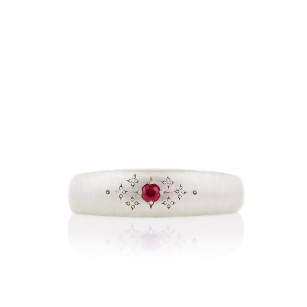 Sterling Silver Ruby Ring
