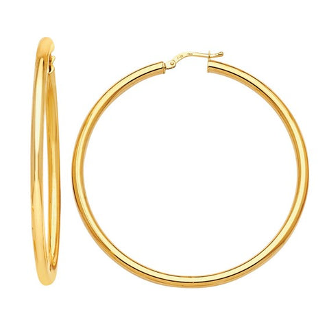 Classic Yellow Gold Hoop Earring