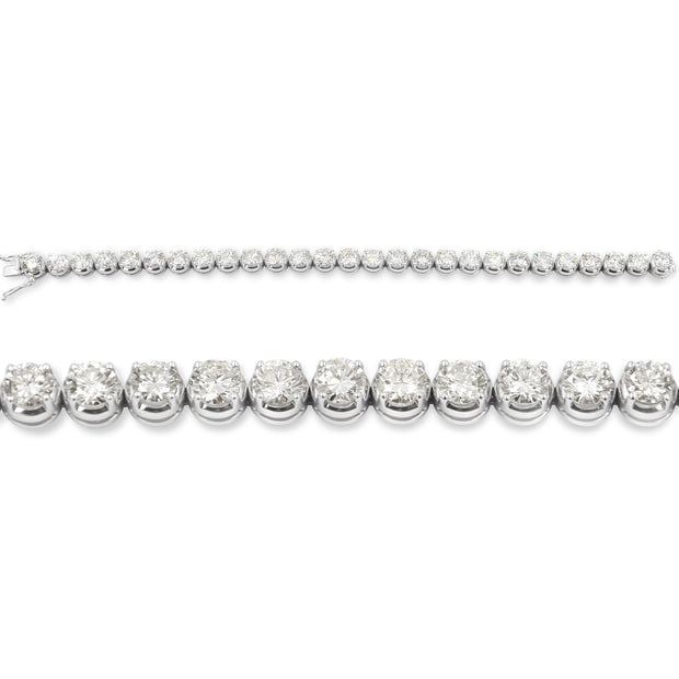 18K White Gold Diamond Tennis Bracelet 17.62ctw