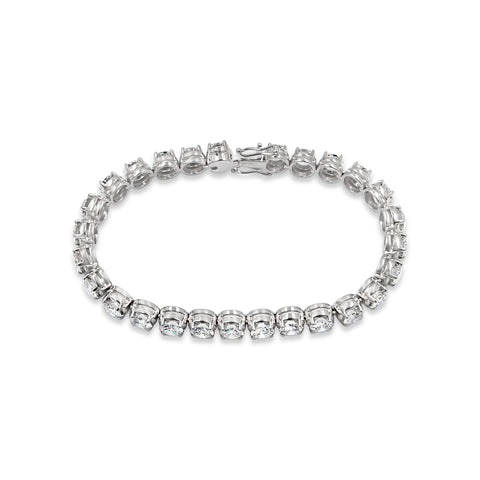 18K White Gold Diamond Tennis Bracelet 17.62ctw