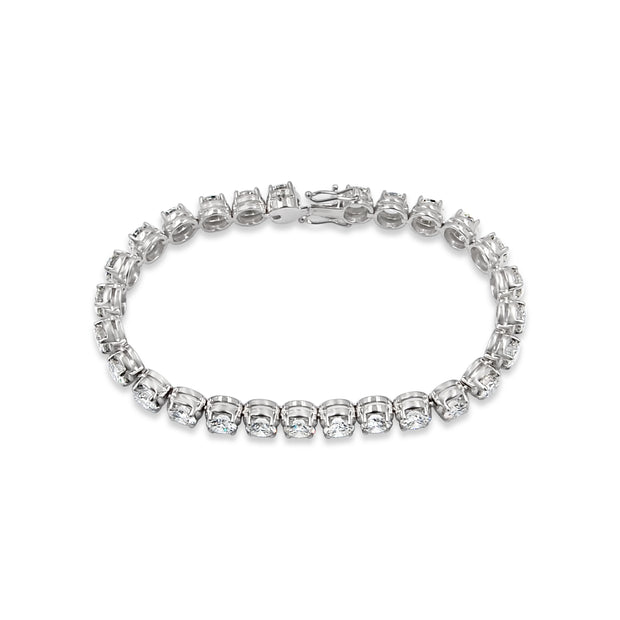 18K White Gold Diamond Tennis Bracelet 17.62ctw