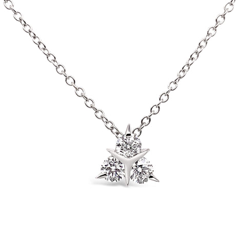 18K White Gold Diamond Pendant .15 ctw