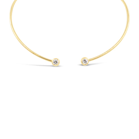 18K Yellow Gold  Flexible  Diamond Necklace 1.41 ctw