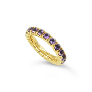 18K Rose Gold Amethyst Stretch Ring 1.83 ctw