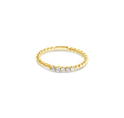 18K Yellow Gold Stack Ring .13ctw