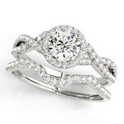 14K White Gold Diamond Semi-Mount For Round Diamond