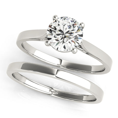 14K White Gold Diamond Solitaire Mounting