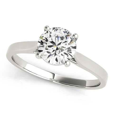 14K White Gold Diamond Solitaire Mounting