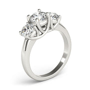 Three Stone White Gold Diamond Semi-Mount