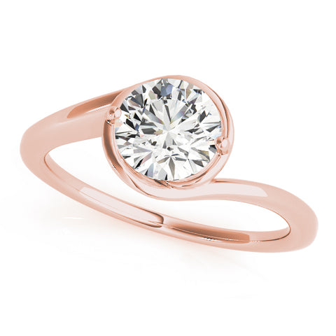 14K White Gold Mounting For Round Diamond