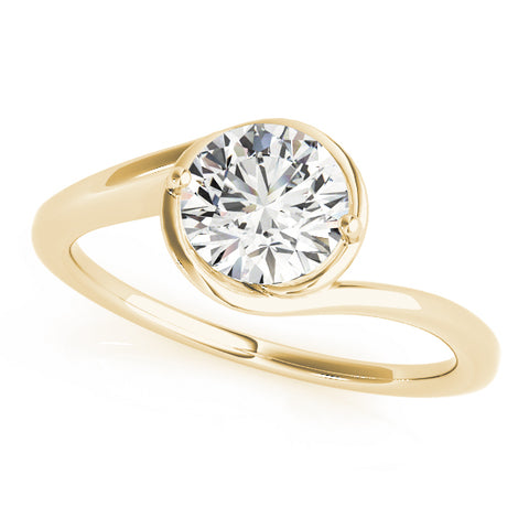 14K White Gold Mounting For Round Diamond