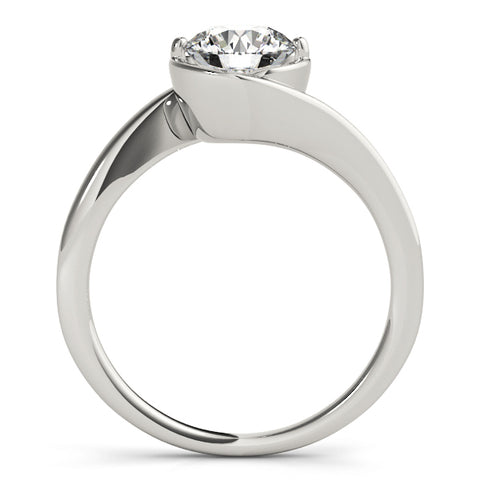 14K White Gold Mounting For Round Diamond