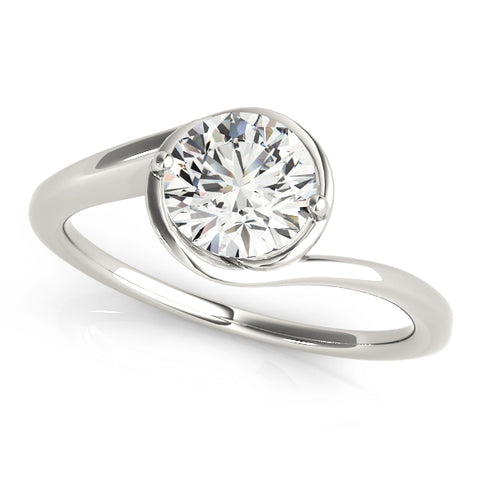 14K White Gold Mounting For Round Diamond
