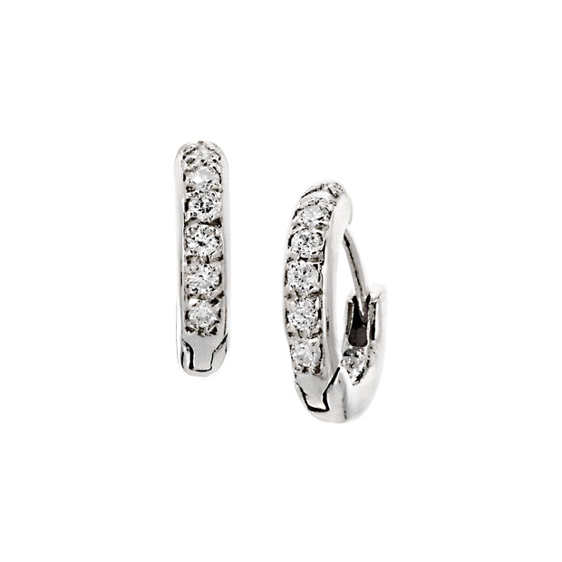 14K Diamond Huggy Style Earring