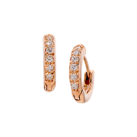 14K Diamond Huggy Style Earring