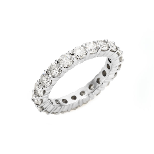 14K White Gold And White Diamond Eternity Band