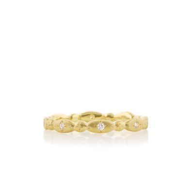 18K Yellow Gold And Diamond Band